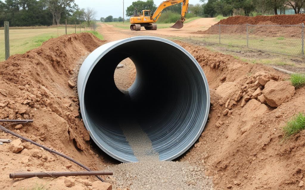 Culvert Installation in Sealy TX by Prestige Land Services
